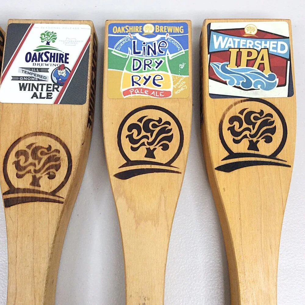 Lot of 5 Oakshire‎ Beer Tap Handles Amber Ale Watershed IPA Line Dry Rye Winter